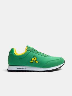 Mens Le Coq Sportif Racerone 2 Green/Yellow Sneaker