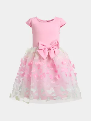Exact Younger Girl's Pink Ombre Butterfly Party Dress