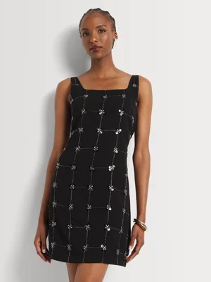 Luella Embellished Mini Shift Dress