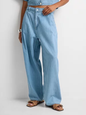 FF Denim Light Weight Barrel Leg Jeans