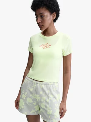 Nike Womens Sportswear Chill Knit Graphic Lime Tee