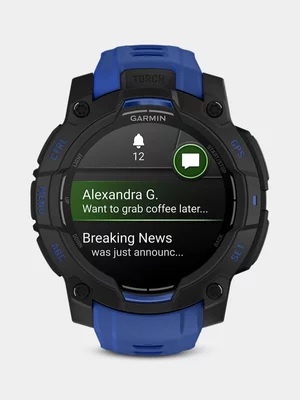 Garmin Instinct 3 45MM Amoled Black/Bolt Blue Watch