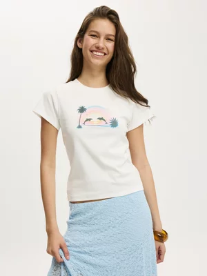 Women's Cotton On White The Tiny Graphic T-shirt