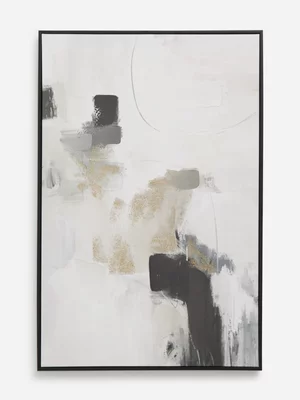 Jet Home Natural Blue/Gold Abstract Wall Art