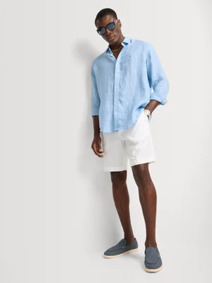 Fabiani Men's White Tech Linen Shorts