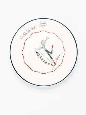 Sur La Table C'est La Vie Cake Plate White 22cm