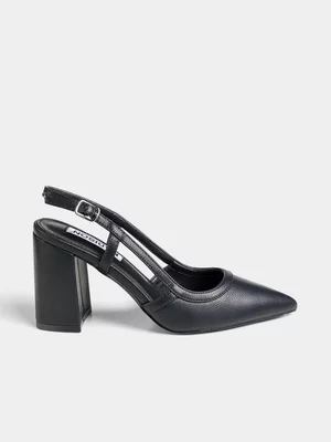 Women's Madison Black Paula 2 Slingback On A Block Heels