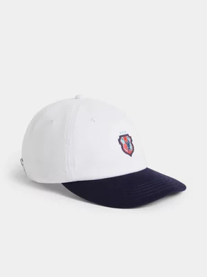 Redbat Unisex Badge Soft Peak White Cap