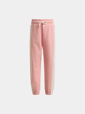 Exact Younger Girl's Pink & White Colourblock Joggers