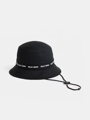 Relay Jeans Men's Tape Black Boonie  Hat