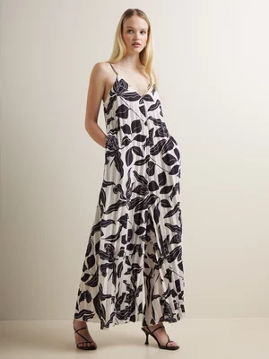 Women's Iconography Pleated Wide Leg Jumpsuit