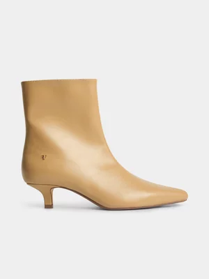 Pointy Sock Boot Kitten Heels