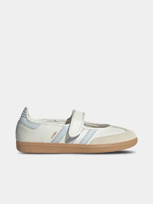 adidas Originals Women's Samba Jane White/Blue Sneaker