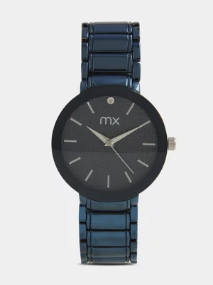 MX Blue Plated Blue Dial Bracelet Watch 