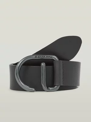 G-Star Men's Vintage Buckle Metal/Black Belt