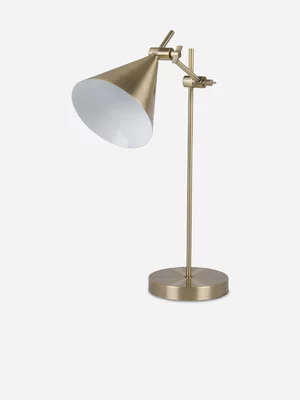 Desk Lamp Cone Brushed Brass 55cm