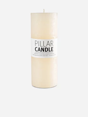 Pillar Candle Rustic Cream 7.3x20cm