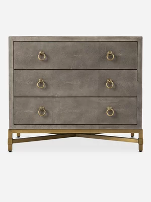 Sharon Bedside Chest Shagreen Grey