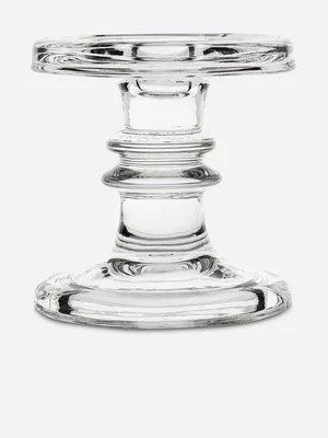 pillar/dinner candle holder glass 11.5cm