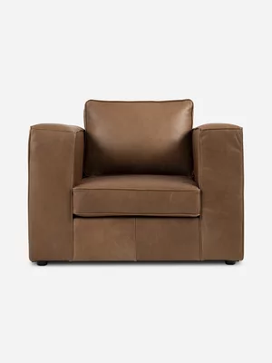 Huxley 1 Seater Couch Leather Sylvana Ginger