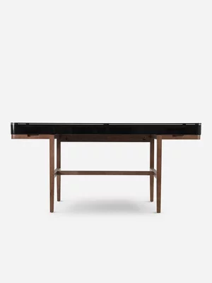 Buro Office Desk Black With Glass Top