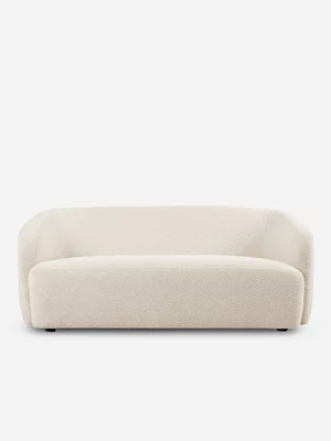 Pale 2 Seater Boucle Couch