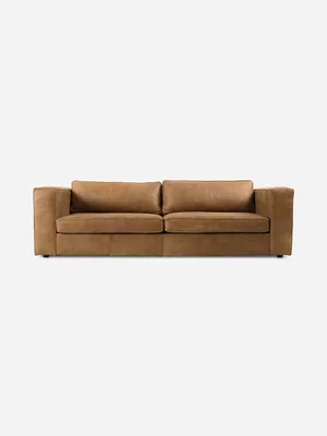 Huxley 4 Seater Couch Kalahari Leather Charcoal