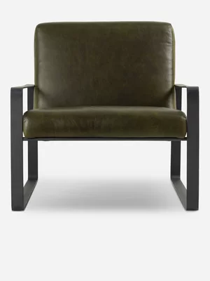 roma chair leather sylvana forest green