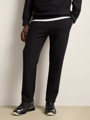 Fabiani Men's Black Textured Co-Ord Sweatpants