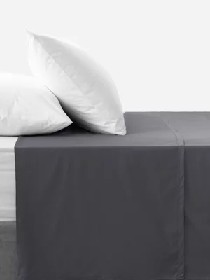 Volpes Egyptian Cotton 600tc Charcoal Flat Sheet