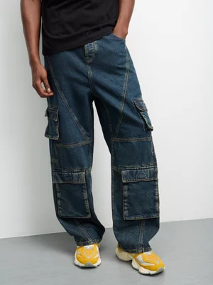 Redbat Men's Utility Baggy Blue Tint Jeans