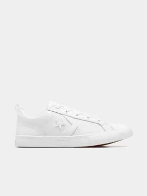 Converse Junior Pro Blaze Strap Leather White Sneaker
