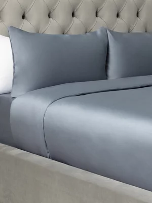 Grace Softest Gold Seal Certified Egyptian Cotton 200 Thread Count Duvet Cover Set Indigo