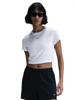 Nike Women's NSW Chill Knit Cropped White T-Shirt