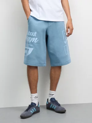 Redbat Men's Multi Graphic Blue Shorts