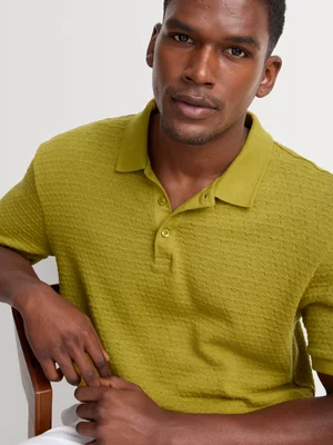 Markham Men's Regular Fit Textured Fatigue Golfer