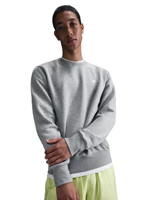 Nike Mens Club Grey Heather/White Sweat Top
