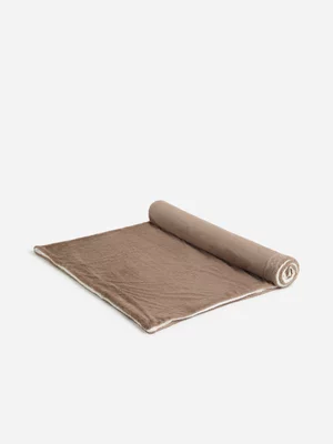 Jet Home Stone Rabbit Fur Sherpa Blanket 220x200cm