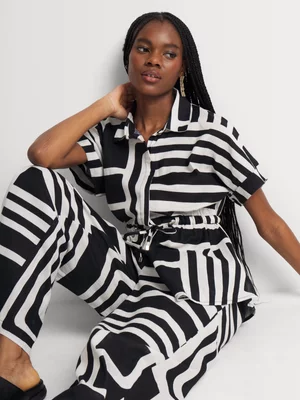 Drawstring Cap Sleeve Shirt