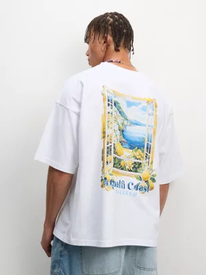 The FIX Men's White Back Graphic T-Shirt