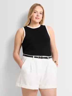 High Waist Belted Shorts