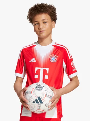 adidas Youth Bayern Munich FC Home 25/26 Red/White Stadium Jersey