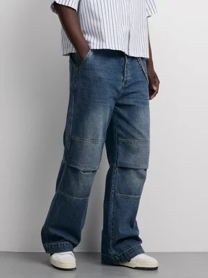 Redbat Men's Medium Blue Cargo Jeans