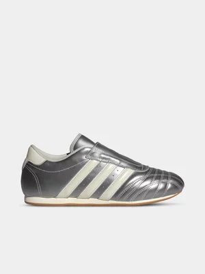 adidas Originals Women's Taekwondo Metallic-Silver/White Sneaker
