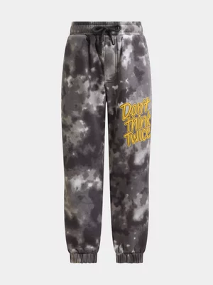 Exact Older Boy's Grey Camo Graphic Print Joggers