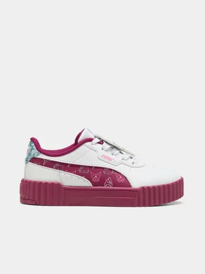 Puma Junior Pre-School Carina 3.0 Hello Kitty White/Berry Sneakers 