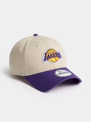 New Era Los Angeles Lakers 9FORTY NBA Contrast Patch Stone Cap