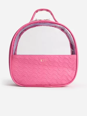 Colours Limited - Medium Curved Cosmetic Bag – Dark Pink