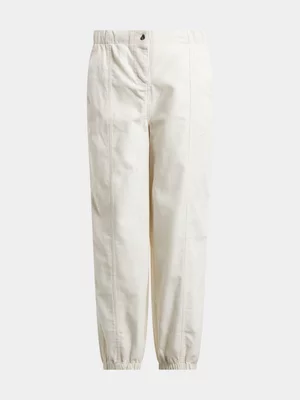 Exact Younger Girl's White Corduroy Pants