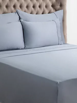 Grace Most Lustrous Certified Egyptian Cotton 400 Thread Count Flat Sheet Fog Blue